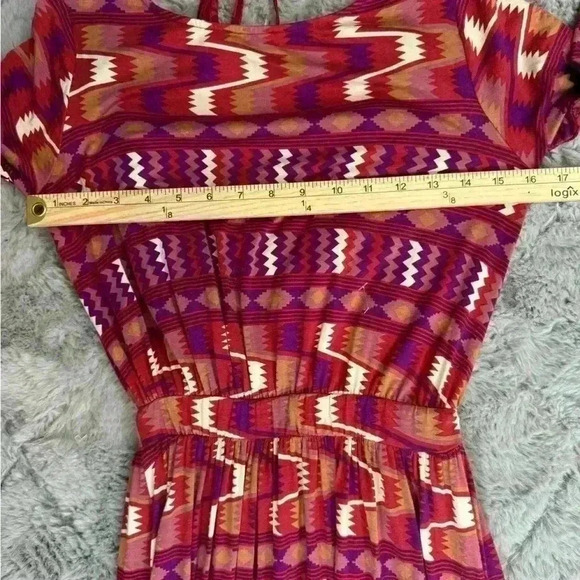 Rachel Pally Maxi Dress Small Boho Southwest Print Jersey Long Sleeve Festival - Picture 5 of 12